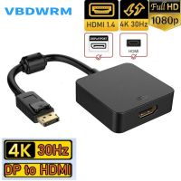 4K สาย HDMI ช่องแสดงผลไปยังพอร์ต HDMI ตัวแปลงสัญญาณ DP อะแดปเตอร์วิดีโอเป็น HDMI 1.4สำหรับ PC แล็ปท็อป AMD Nvidia HDTV Macbook Pro