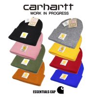 Carhartt หมวกถักนิตติ้งคลาสสิกอบอุ่นฤดูใบไม้ร่วงและฤดูหนาว Topi Dingin คู่ชายและหญิงหมวกขนสัตว์เข้าได้กับทุกชุด