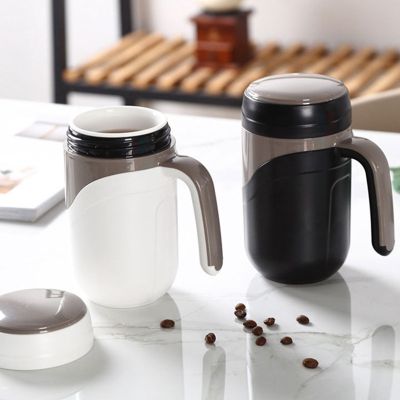 Ceramic Vacuum Flask Cup Leakproof Insulated with Handle 380Ml