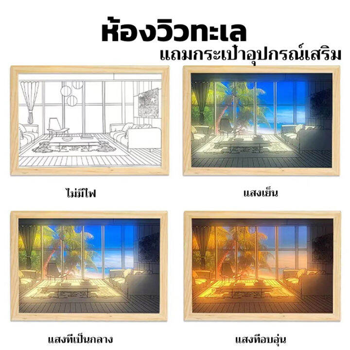 tiktok-กรอบรูปโรแมนติกไฟ-โคมไฟกรอบรูป-โคมไฟตั้งโต๊ะ-led-กรอบรูปไม้-3-สี-เสียบ-usb-ห้องนอน-ข้างเตียง-ในร่ม-เรืองแสง-3d-ภาพติดผนังสวยๆ-โคมไฟติดผนัง-รูปภาพแต่งห้อง-ไฟติดผนัง-รูปภาพแต่งบ้าน-ของขวัญวันวาเล