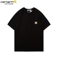 CARHARTT 【Authentic】เสื้อยืดคอกลมแขนสั้นเนื้อผ้าฝ้ายทรงหลวมสไตล์ญี่ปุ่นสําหรับผู้ชายและผู้หญิง S-2Xl