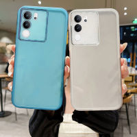 เคสVivo V29 5G V27 V27e V27 Pro 2023ใหม่พร้อมฟิล์มติดไฟรถเลนส์กล้องถ่ายรูปซิลิโคนใสปลอกอ่อน เคสโทรศัพท์Vivo V29 5G เคสฝาครอบโทรศัพท์