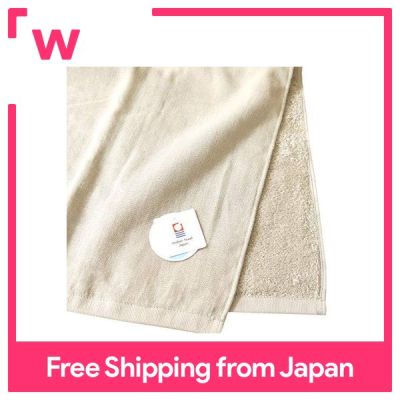 ผ้ากอซและผ้าเช็ดตัวแบบกลับด้านได้ (ผ้าเช็ดตัว Imabari) ผลิตจากญี่ปุ่นสีเทาเบจ