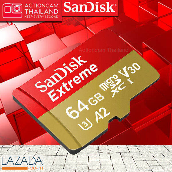 sandisk-extreme-microsdxc-card-64gb-a2-read-160mb-s-write-90-mb-s-sdsqxa2-064g-gn6mn-เมมโมรี่-การ์ด-แซนดิส-ประกัน-synnex-แบบ-lifetime-สีแดง-ทอง-ใส่-โทรศัพท์-มือถือ-สมาร์ทโฟน-แอนดรอ