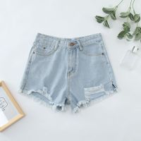 Denim Hole Shorts Frayed Ripped Summer Shorts Jeans For Women Shorts Bottom Pants Broken Style Denim Jeans Pantalones De Mujer