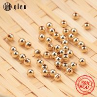 100pcs 14K Gold Filled Spacer Beads 2mm 3mm 4mm Round Loose Bead for Bracelets Necklace DIY Jewelry Making Accessories Wholesale Beads