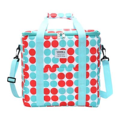 ♧● Outdoor Insulated Cooler Lunch Bag Large Capacity Leakproof Fruits Drinks Cooler Zippered Tote For Outdoor Beach Picnic Travel