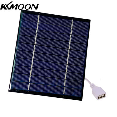 KKmoon เครื่องชาร์จพลังงานแสงอาทิตย์แบบพกพา2.5W/5V/3.7V พร้อมพอร์ต USB เครื่องชาร์จโทรศัพท์แผงพลังงานแสงอาทิตย์ขนาดกะทัดรัดสำหรับตั้งแคมป์เดินป่าท่องเที่ยว