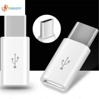 ENDOFF 2pcs สากล ไมโคร USB 2.0 ตัวเชื่อมต่อ แบบพกพา USB หญิงเพื่อพิมพ์ C ชาย อะแดปเตอร์ การถ่ายโอนข้อมูล ตัวแปลง