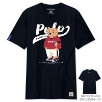 【HOT】เสื้อยืดแขนสั้น POLO bear  tshirtรุ่น Clic หมีการ์ตูน ผ้าคอตตอนสวยมากใส่สบาย