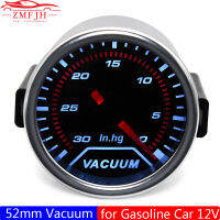 2 "52Mm e Vacuum Gauge With White LED Auto Pointer Vacuum 0 ~ 30 In.hg Car Gauge Meter For Gasoline Racing Car 12V