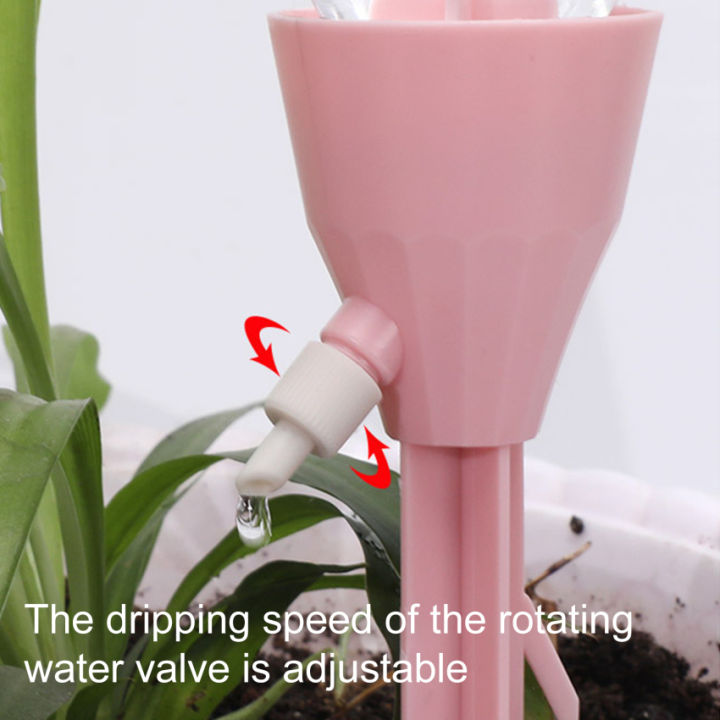 ระบบให้น้ำแบบหยดปรับได้3ชิ้นสำหรับปลูกในกระถางกลางแจ้งในร่มเครื่องมือทำสวนน้ำแบบไหลเองอัตโนมัติ