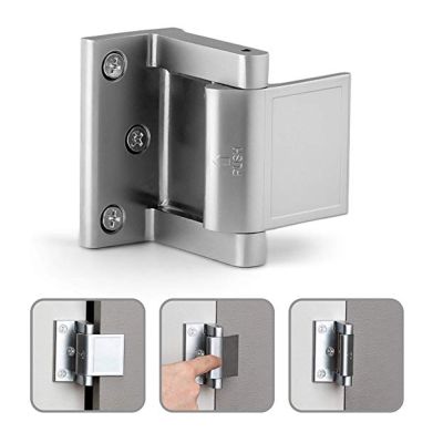 【LZ】 Home Security Zinc Aolly Door Reinforcement Lock Door Stopper Reinforcer Privacy Door Latch