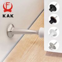 KAK Rubber Door Stopper Wall Protector Heavy Duty Door Stop Zinc Alloy Wall Mounted Door Holder Door Hardware Home Improvement Decorative Door Stops