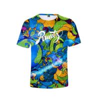 （Can Customizable）Outdoor casual fashion Runty summer 3D digital printing short-sleeved mens T-shirt quick-drying breathable top（Adult and Childrens Sizes）