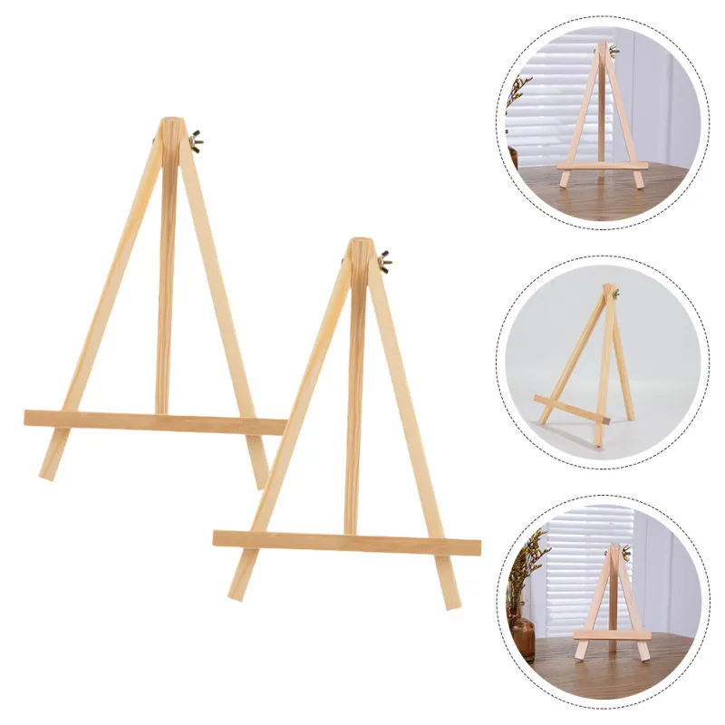 2Pcs Mini Wood Display Easel Tabletop Easel Painting Painting Easel