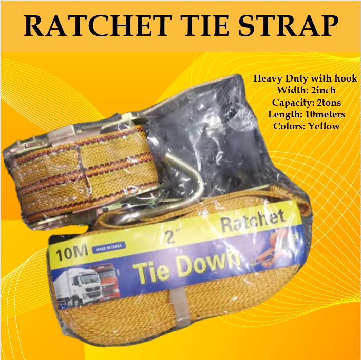 Golden Tool 2" 2T 10m 33 Feet Adjustable Ratchet Tie Down Cargo Lashing
