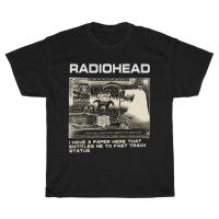 Radiohead Print T Shirts for Men Retro Casual T-shirts Summer Short Sleeve Tops Rock Streetwear Tees Y2K Clothes