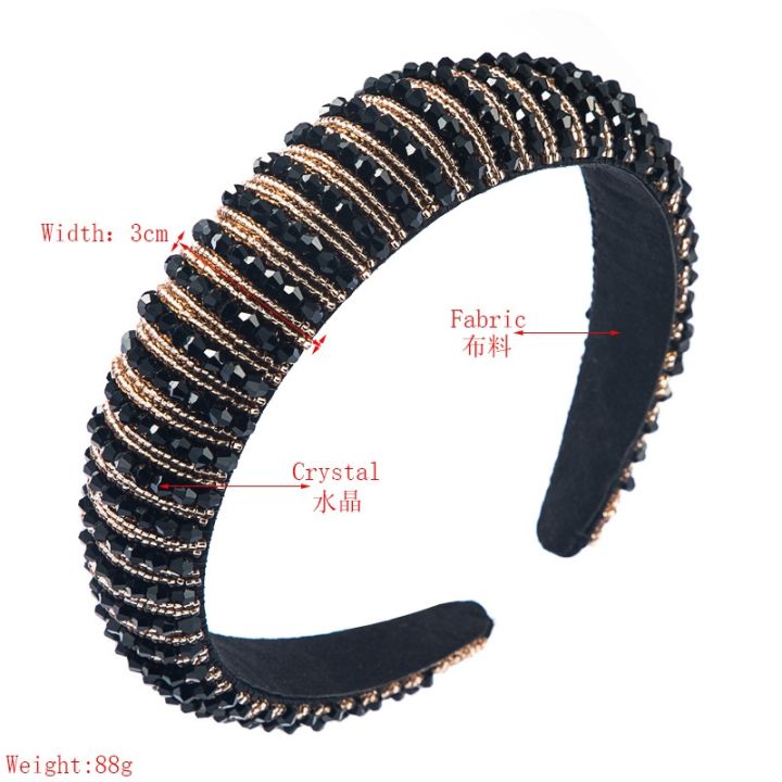 cw-hair-band-european-andhand-woven-beaded-headband-female-sponge-hair-bundle-korean-version-ofhair-accessories