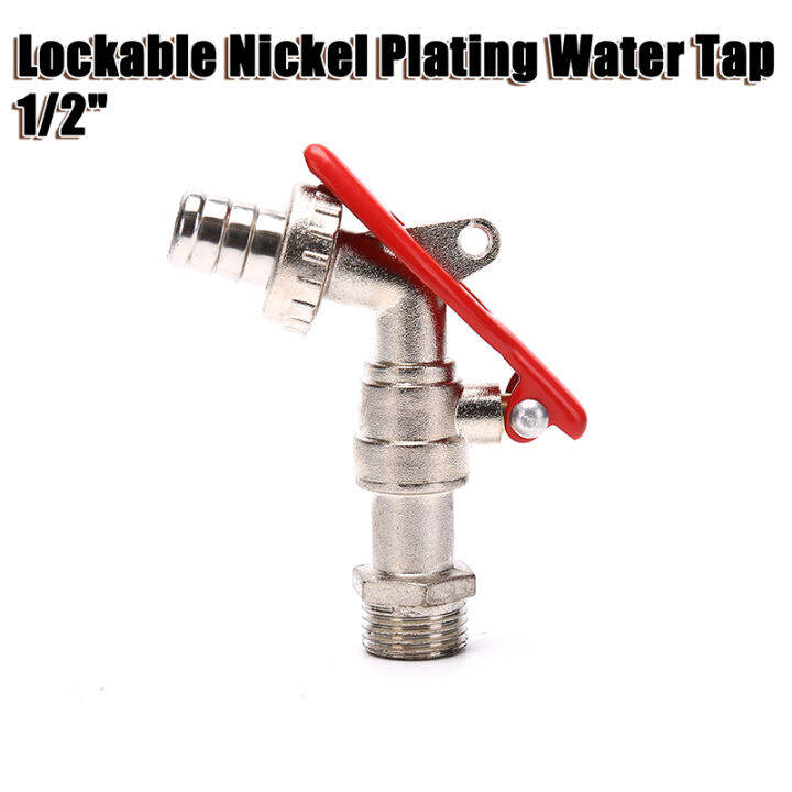 Graceful 1/2 Inch Zinc Alloy Water Tap Lockable Faucet Garden Hose