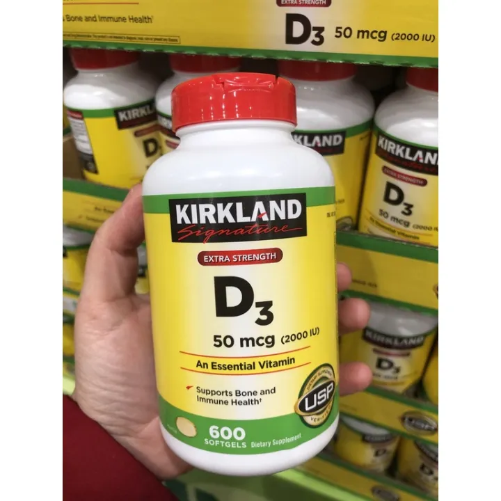 Kirkland Vitamin D3 50 mcg 2000 IU 600 Softgels Lazada PH