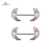 Starose 1คู่ Angel Wing Ring เซ็กซี่ Feather Piercing ผ่าตัดสแตนเลส เครื่องประดับต่างหู Body Cover