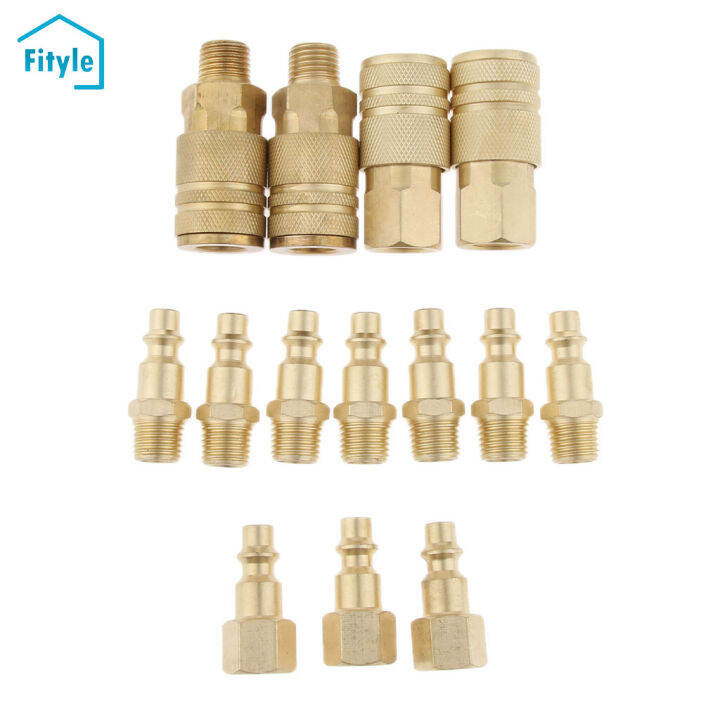 Fityle14 Pieces Quick Coupler Set Air Hose Connector Fittings 1/4 NPT