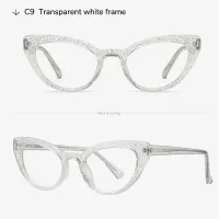 Toketorism Fashion Transparent Bluelight Glasses Womens Eyeglasses Quality Optical Glasses Frame