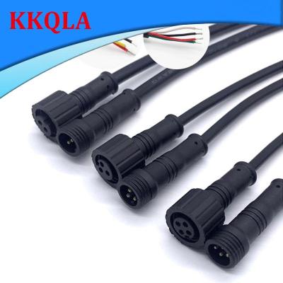 QKKQLA 2Pin 3Pin 4Pin IP65 DC connector Cable Waterproof Plug for LED Light Strips Male to Female Jack Adapter