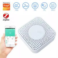 NEW2023 6-in-1 Air Quality Zigbee Intelligent Air Housekeeper PM2.5/Formaldehyde/TVOC/CO2/Temperature/Humidity Monitor