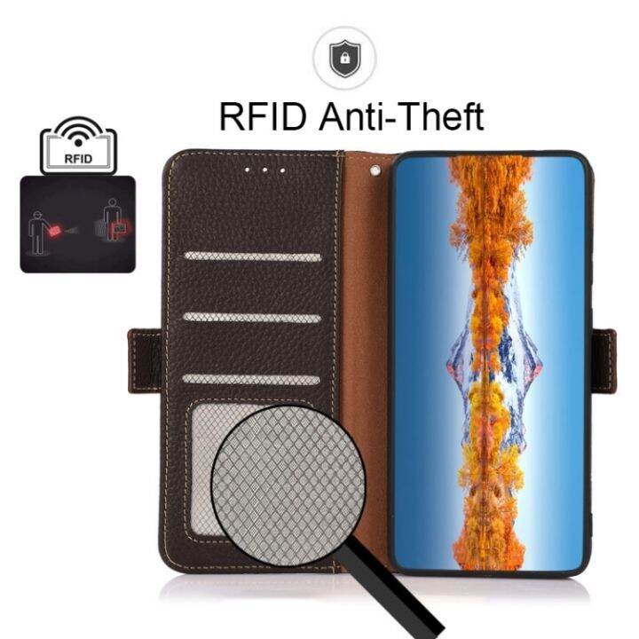 เคส-rfid-หนังลิ้นจี่แม่เหล็กด้านข้างสำหรับ-sony-xperia-5-iv-khazneh-คลังสินค้าพร้อม