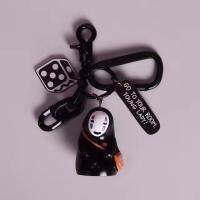 Resin without face lovers keychain man a pair of hayao miyazaki bag bag bag pendant girlfriends key knob