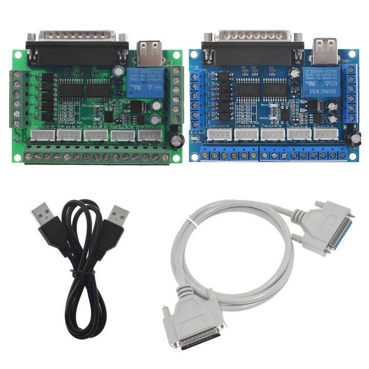 MACH3 Parallel Port Control 5 Axis CNC Breakout Board สาย USB DB25