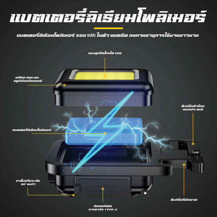 พวงกุญแจไฟฉาย-ไฟฉาย-cob-led-ขนาดเล็ก-แบบพกพา-ไฟฉายฉุกเฉิน-cob-500-ลูเมนส์-4-โหมด-ไฟฉาย-b-099