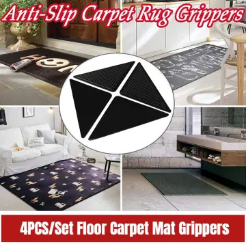 4pcs Black Anti-slip Carpet Gripper