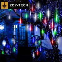 ZCY กลางแจ้ง LED ฝนดาวตกไฟ30/50เซนติเมตร8หลอดล้มฝนลดลงนางฟ้า String แสงพวงมาลัยกันน้ำสำหรับงานปาร์ตี้คริสต์มาสสวนตกแต่งวันหยุด