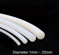 【2023】1M2M5M10M Solid Silicone Cord Dia 1mm-25mm White Rubber Gasket Trim Seal Strips O Ring Waterproof High Temperature Resistant