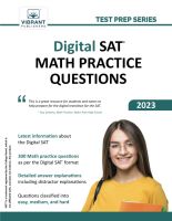 หนังสืออังกฤษใหม่ Digital SAT Math Practice Questions (Test Prep") [Paperback]