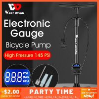 WEST BIKING Bicycle Pump 145PSI High Pressure Motorcycle Pump MTB Road Tire Air Cycling Pump Schrader Presta Valve Bike Pump