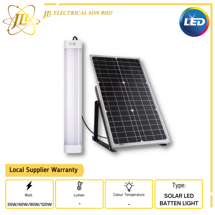 JLUX LED TRIPLE PROOF SOLAR BATTEN LIGHT C/W MOTION SENSOR AND REMOTE