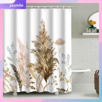 YESMILE 1 Pcs 72x72นิ้ว ม่านห้องน้ำ Boho พร้อมตะขอเกี่ยว ทนทานต่อการใช้งาน ม่านอาบน้ำลายดอกไม้ ง่ายต่อการใช้ โพลีเอสเตอร์ ม่านอาบน้ำบ้านไร่ ของตกแต่งห้องน้ำ