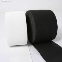 ♘ XUNZHE 10 m White and Black Woven Flat Knitted Rubber Craft Sewing Elastic Cord Elastic Tape Sewing Stretch From 1cm 2cm 3cm 4cm