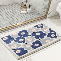 Bathroom Mat พรมหน้าห้องน้ำ พร้อมส่ง! พรมเช็ดเท้า มินิมอล ลายมาลีเมกโกะ สไตล์เกาหลี ลายดอกไม้ พรมปูพื้น ห้องน้ำ ห้องนอน กันลื่น พรมเกาหลี พรมห้อง พรมเช็ดเท้ากันลื่น ในห้องน้ำ พรมห้องน้ำ กันลื่น ปูหน้าห้องน้ำ Bath Mat Non-Slip