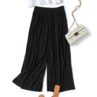 Attractive Skirt Pants Lightweight Leisure Pantskirt Ninth-Length Draped Wide Leg Women Long Slacks Dressing Up