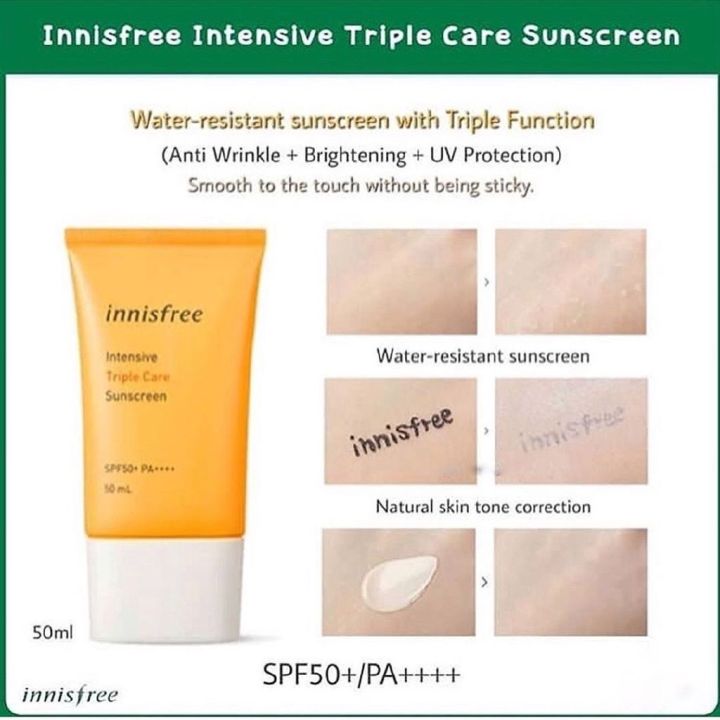 INNISFREE Intensive Triple Care Sunscreen 50ml | Lazada