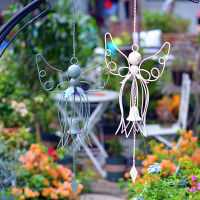 【จัดส่งภายใน 24 ชม】▶️Vintage Iron Angel Wind Chime Garden Bird Cage Flower Hanging Bell Gardening Decoration