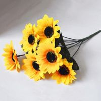 【YF】✟  1 Bouquet 7 Heads Artificial Faux Silk Flowers Wedding