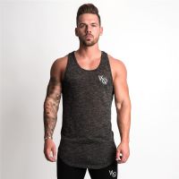 Fitness training outdoors Summer gyms cotton sportswear jogger streetwear casual vest printing fashion brand men 39;s clothing