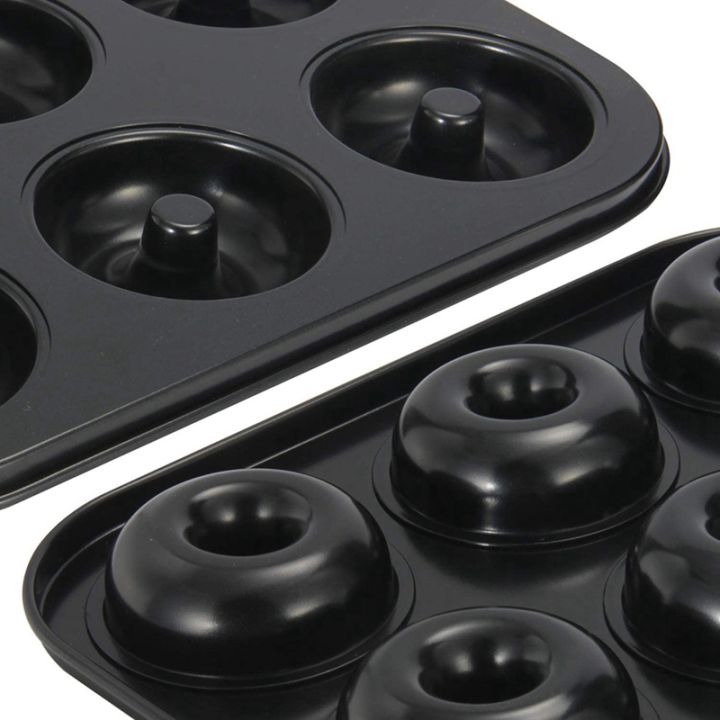 mini-donut-pan-2-piece-pack-6-sided-donut-baking-pan-high-grade-carbon-steel-donut-mould