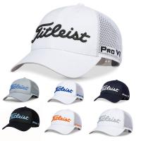 Titleist ของแท้ใหม่หมวกกอล์ฟฤดูร้อนของผู้ชายหมวกบังแดดตาข่ายกอล์ฟระบายอากาศได้หมวกตกปลา Callawayaydesclente J.lindeberg